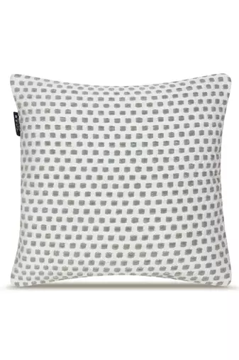  sage green floral embroidered cotton cushion cover (16"x16")