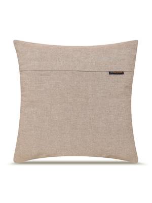  beige botanical embroidered cotton cushion cover (16"x16") 4
