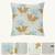  green floral embroidered cotton cushion cover (16"x16")