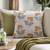  ice blue floral embroidered cotton cushion cover (16"x16")