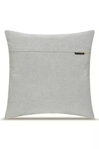  green botanical embroidered cotton cushion cover (16"x16")