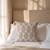  off white botanical embroidered acrylic cushion cover (16"x16")