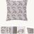  ice blue floral embroidered cotton cushion cover (16"x16")