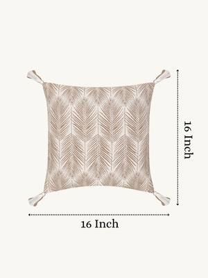  off white botanical embroidered acrylic cushion cover (16"x16") 3