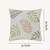  sage green botanical embroidered cotton cushion cover (16"x16")
