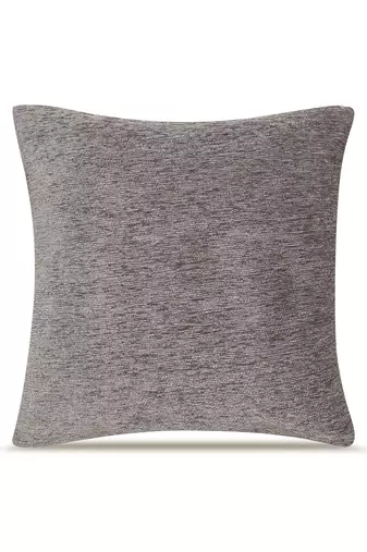  ice blue floral embroidered cotton cushion cover (16"x16")