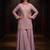 Lavender premium chinon beads work sharara suit set