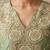 Sea green premium chinon beads work sharara suit set