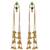 Designer Gold Plated Long Tassel Earrings for Women | Ethnic Party Wear Statement Earrings