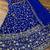 ROYAL BLUE EMBROIDERED GEORGETTE FLAIRED LEHENGA CHOLI WITH DUPATTA