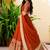 Women's  Orange Georgette Zari  Embroidery Work Lehenga Choli