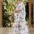White original japan satin digital print saree with blouse piece