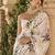 White original japan satin digital print saree with blouse piece