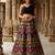 Women's  Black Silk Zari  Embroidery Work Lehenga Choli