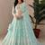 Women's Sky Blue Net Zari Embroidery Work Lehenga Choli