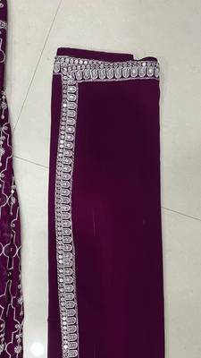 DARK MAGENTA sequin EMBROIDERY GEORGETTE LEHENGA WITH BLOUSE 7