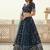 Women's  Blue Silk Georgette Embroidery Work Lehenga Choli