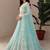 Women's Sky Blue Net Zari Embroidery Work Lehenga Choli
