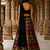 Women's  Black Silk Zari  Embroidery Work Lehenga Choli