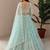Women's Sky Blue Net Zari Embroidery Work Lehenga Choli