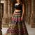 Women's  Black Silk Zari  Embroidery Work Lehenga Choli