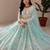 Women's Sky Blue Net Zari Embroidery Work Lehenga Choli