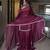 Maroon fendy silk blend satin embroidered kurta sharara set with fendy silk blend satin dupatta