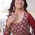 Maroon color faux georgette embroidered gown