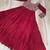 Maroon color faux georgette embroidered gown