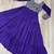 Purple color faux georgette embroidered gown
