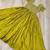 Mehendi color fancy fabric embroidered work readymade gown