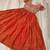 Fenta color fancy fabric embroidered work readymade gown