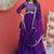 Purple color faux blooming embroidered gown dupatta set full stitched.