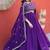 Purple color faux blooming embroidered gown dupatta set full stitched.