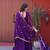 Purple color faux blooming embroidered gown dupatta set full stitched.