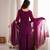 Wine color fancy silk embroidered farsi top set full stitched