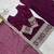 Wine color fancy silk embroidered farsi top set full stitched