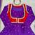Purple georgette anarkali suit set with koti, pant & dupatta