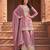 Mauve premium chinon kurta palazzo set with dupatta