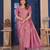 Pink Zari Woven Kanjivaram Soft Silk Blend Saree With Stitched Blouse