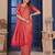 Red Zari Woven Kanjivaram Soft Silk Blend Saree With Stitched Blouse