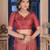 Maroon Zari Woven Kanjivaram Soft Silk Blend Saree With Stitched Blouse