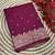 Pink soft banarasi silk blend  saree with self weaving design zari weaving pallu and blouse