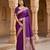 Purple soft banarasi silk blend  saree with self weaving design zari weaving pallu and blouse