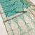 Light green  soft banarasi silk blend  saree with self weaving design zari weaving pallu and blouse