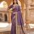 Lavender soft banarasi silk blend  saree with self weaving design zari weaving pallu and blouse