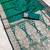 Sea green soft banarasi silk blend  saree with self weaving design zari weaving pallu and blouse