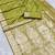Parrot green soft banarasi silk blend  saree with self weaving design zari weaving pallu and blouse