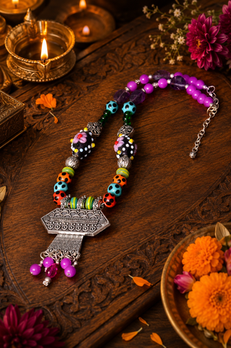 Handmade designer beaded fashion necklace