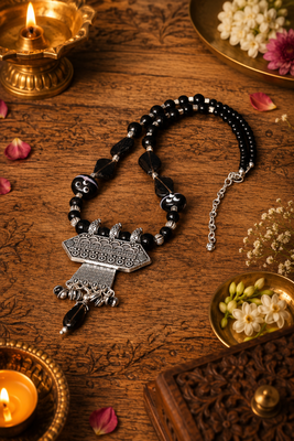 Handcrafted tribal charm beaded necklace 2